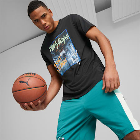 Greatness Basketball Tee Men, PUMA Black, small-SEA