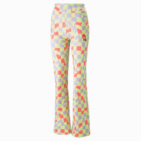 PUMA x THE RAGGED PRIEST Flared Pants Women, Lily Pad-AOP, small-DFA