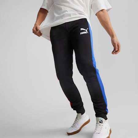 Blue puma track pants discount