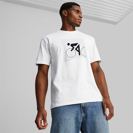 Męska koszulka MMQ Graphic, PUMA White, small