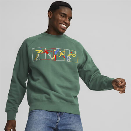 MMQ Graphic Crewneck Sweatshirt Männer, Vine, small