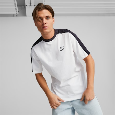 T7 TREND 7ETTER Tee Men, PUMA White, small-DFA