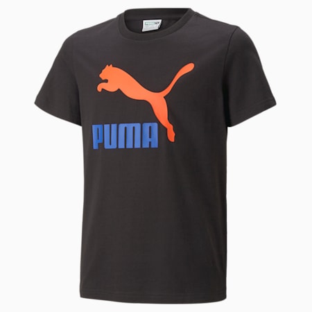 Classics Logo Tee - Boys 8-16 years, PUMA Black, small-AUS