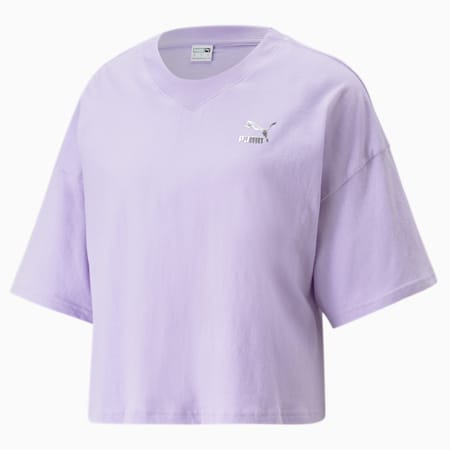 Dare To Oversized Tee Women, Vivid Violet, small