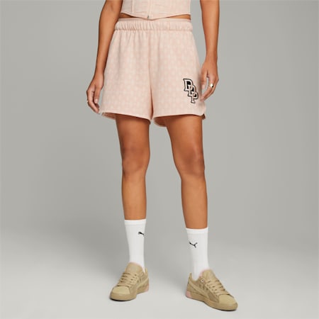 PUMA x DAPPER DAN Women's Shorts, Rose Dust, small-PHL