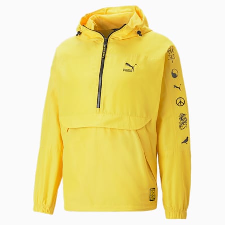 PUMA x STAPLE Anorak Jacket Men, Sun Ray Yellow, small-PHL