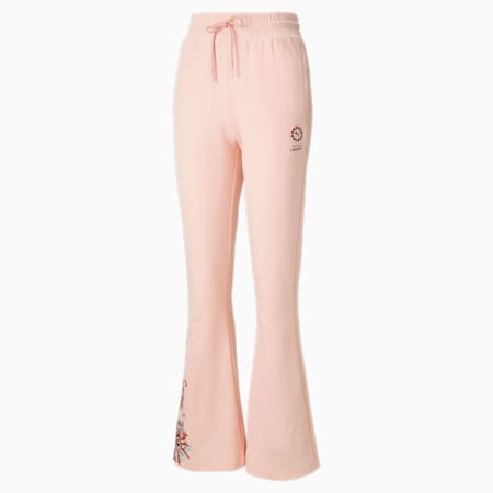 PUMA x LIBERTY Flared Pants Women, Rose Dust, small-DFA