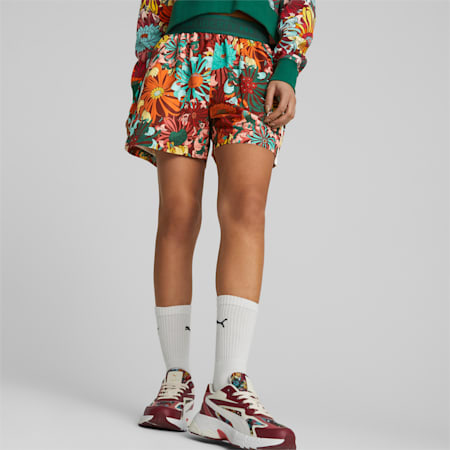 PUMA x LIBERTY short met print voor dames, Pristine-AOP, small