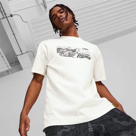 PUMA x STAPLE Graphic T-Shirt für Herren, Warm White, small