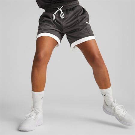Arc-hitect Women's Mesh Basketball Shorts, PUMA Black, small-AUS