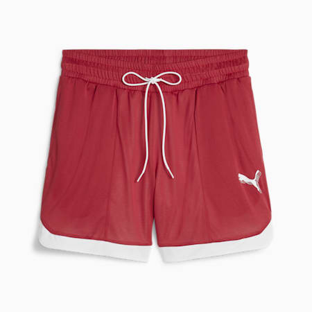 Arc-hitect Women's Mesh Basketball Shorts, Club Red, small-AUS