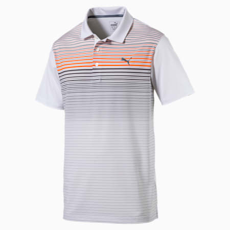 Highlight Stripe Polo Shirt, vibrant orange, small-SEA