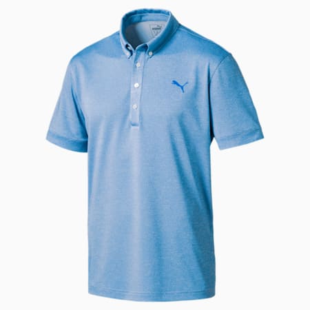 Golf Men's Tailored Oxford Heather Polo, EBL Heather, small-IND