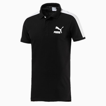 Classics T7 Slim Fit Men's Polo Shirt, Cotton Black, small-SEA