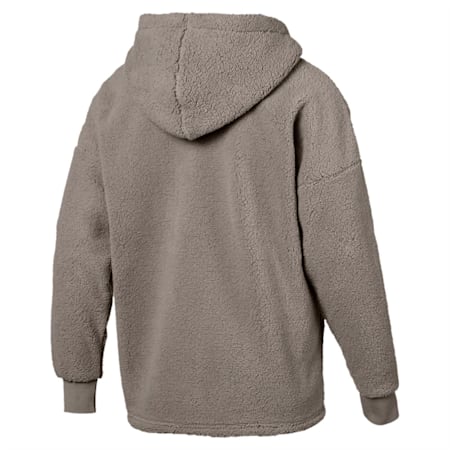 downtown sherpa half zip men's hoodie