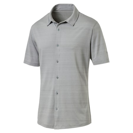 Breezer Short Sleeve Men's Golf Shirt, Quarry, small-IND