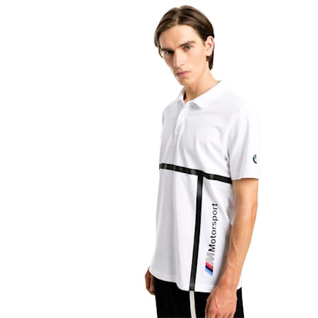 BMW Motorsport Men's Polo Shirt, Puma White, small