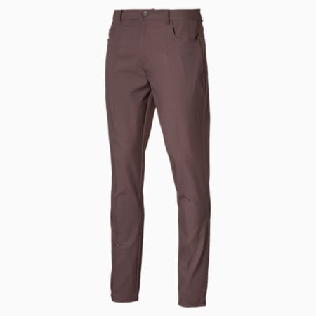 Jackpot 5 Pocket Men's Golf Pants, Chocolate Brown, small-SEA