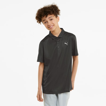 Essentials Golf Polo - Boys 8-16 years, Puma Black, small-AUS