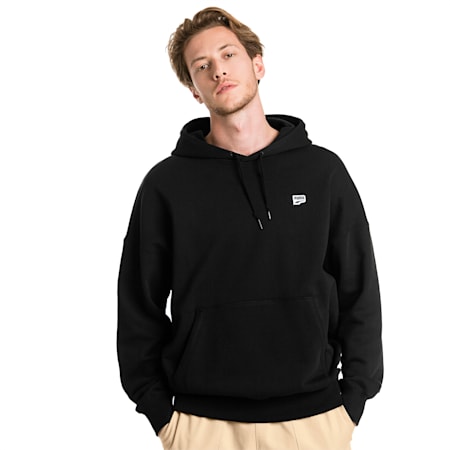 Downtown Knitted Men S Hoodie Cotton Black Puma All Puma