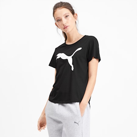 Evostripe Women's Tee, Puma Black, small-PHL