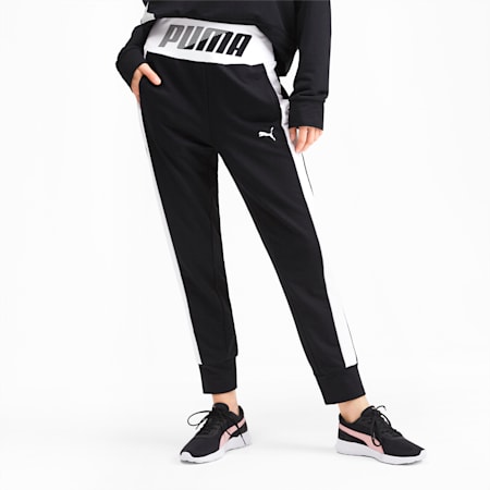 Modern Sport Graphic Women's Track Pants, Puma Black, small-PHL