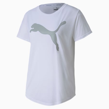 Evostripe Damen T-Shirt, Puma White, small