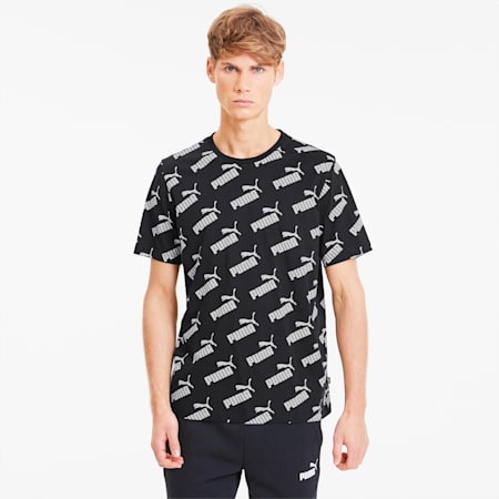 Amplified Printed Men's Tee, Puma Black, small-SEA