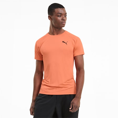 Slim Fit Men's Training Tee, Fusion Coral, small-SEA