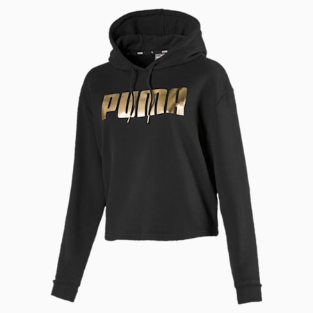 Holiday Pack Graphic Long Sleeve Women’s Hoodie, Cotton Black, small-PHL