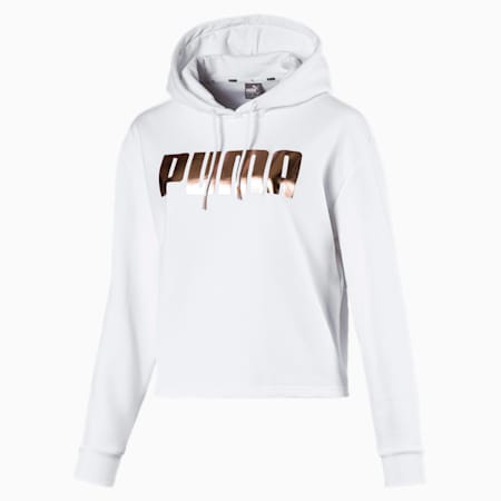 Holiday Pack Graphic Long Sleeve Women’s Hoodie, Puma White, small-PHL