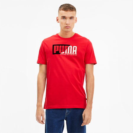 Flock Graphic Men's Tee, High Risk Red, small-SEA