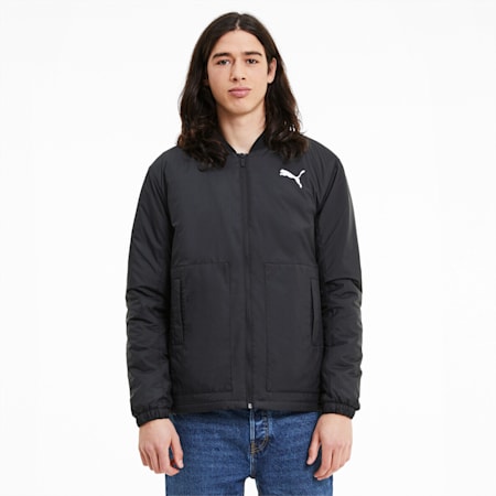 Essentials+ Style Men's Bomber Jacket, Puma Black, small-AUS