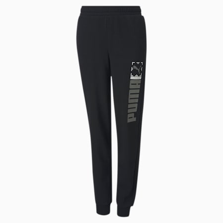 Active Sports Youth Sweatpants, Puma Black, small-SEA