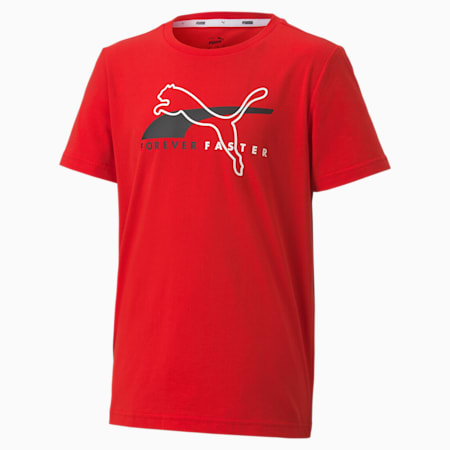 Alpha Graphic Short Sleeve Youth Tee, High Risk Red, small-SEA