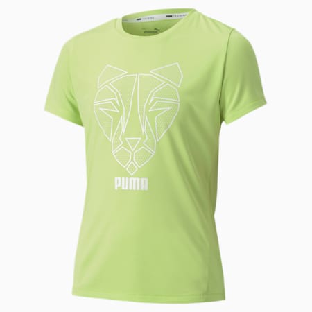 Runtrain dryCELL Girl's T-Shirt, Sharp Green, small-IND