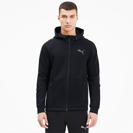 Evostripe Full Zip Men's Hoodie, Puma Black, small-PHL