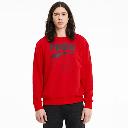 Rebel Long Sleeve Men's Sweater, High Risk Red, small-AUS