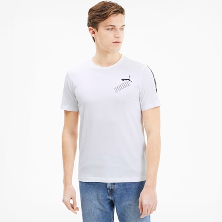 Amplified Men's Tee, Puma White, small-SEA