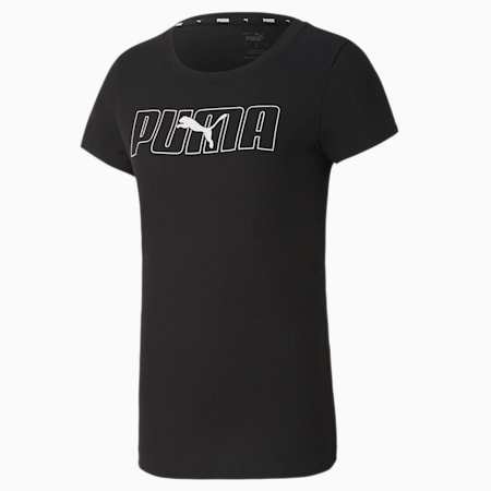 Rebel Graphic Women's T-Shirt, Puma Black, small-IND