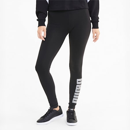 Rebel Graphic Women's Leggings, Puma Black, small-SEA