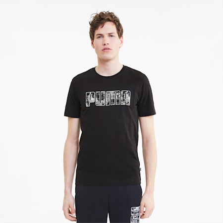 Graphic Men's Tee, Puma Black, small-SEA