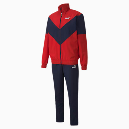 Woven Men's Tracksuit, High Risk Red, small-IND