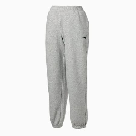 Essentials 3/4 Women's Sweatpants, Light Gray Heather, small-SEA