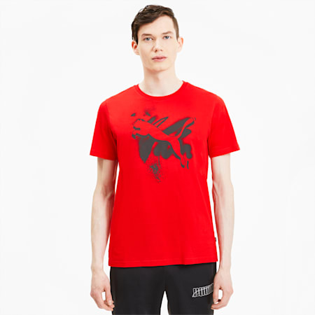 Cat Men's Tee, High Risk Red, small-PHL