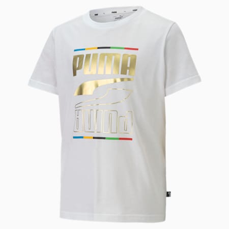 Rebel 5 Continents Youth Tee, Puma White, small-SEA