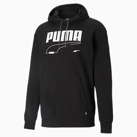 Rebel Men's Hoodie, Puma Black, small-SEA