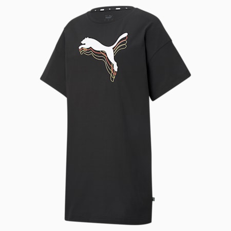 Rebel Women's Tee Dress, Puma Black, small-SEA