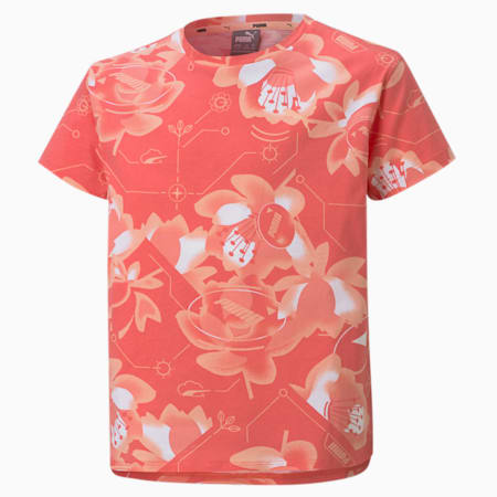 T-shirt Alpha imprimé enfant et adolescent, Sun Kissed Coral, small