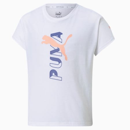 Modern Sports Logo Youth Tee, Puma White, small-SEA